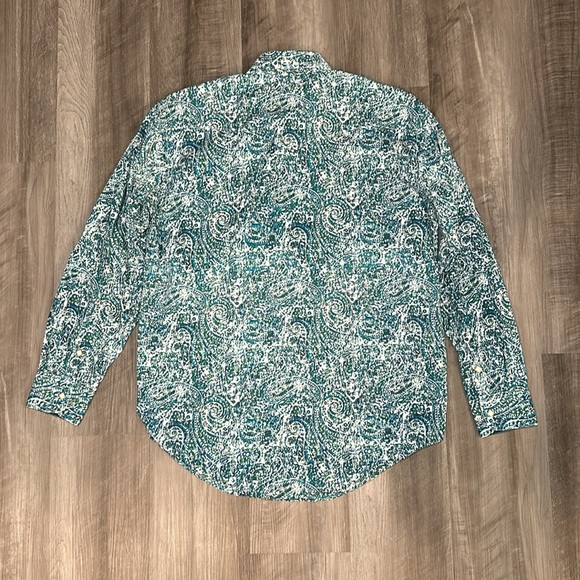 Panhandle Rough Stock Western Long Sleeve Pearl Snap Button Shirt - Medium - Picture 3 of 6